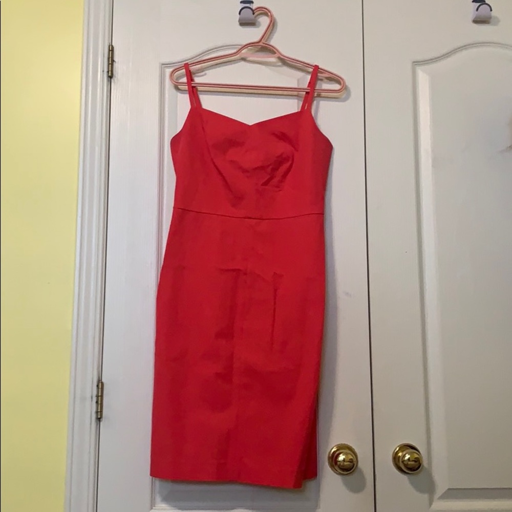 Fitted hot pink dress from Banana Republic